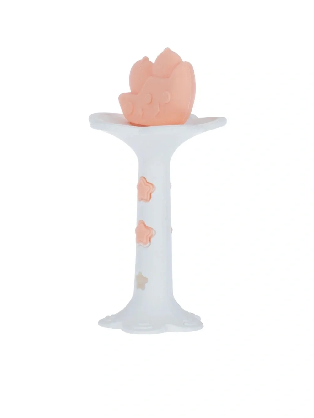 Nuby Silicone Fun Teethers — Chick & Tuba Teether Aqua & Peach *NEW*